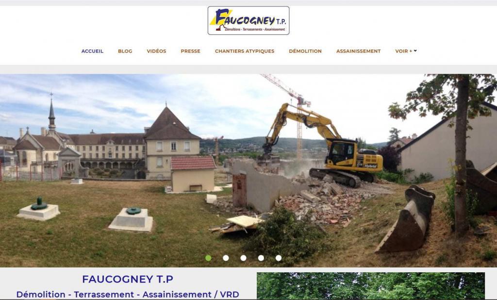 Création et refonte nouveau site pro pour TP Faucogney 70 Cubry Les Favernaey entre Lure et Vesoul Haute-Saone