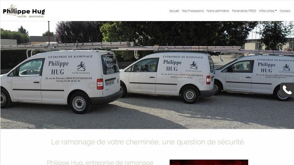 Site Internet vitrine Ramonage Hug 68 Pulversheim près d'Ensisheim Thann Cernay Mulhouse