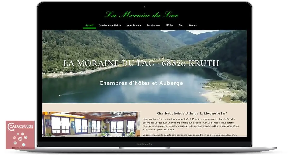 Refonte et création site Internet pour l'Auberge Du Lac et chambres d'hôtes La Moraine Du Lac à 68 Kruth au fond de la vallée de Thann - Alsace