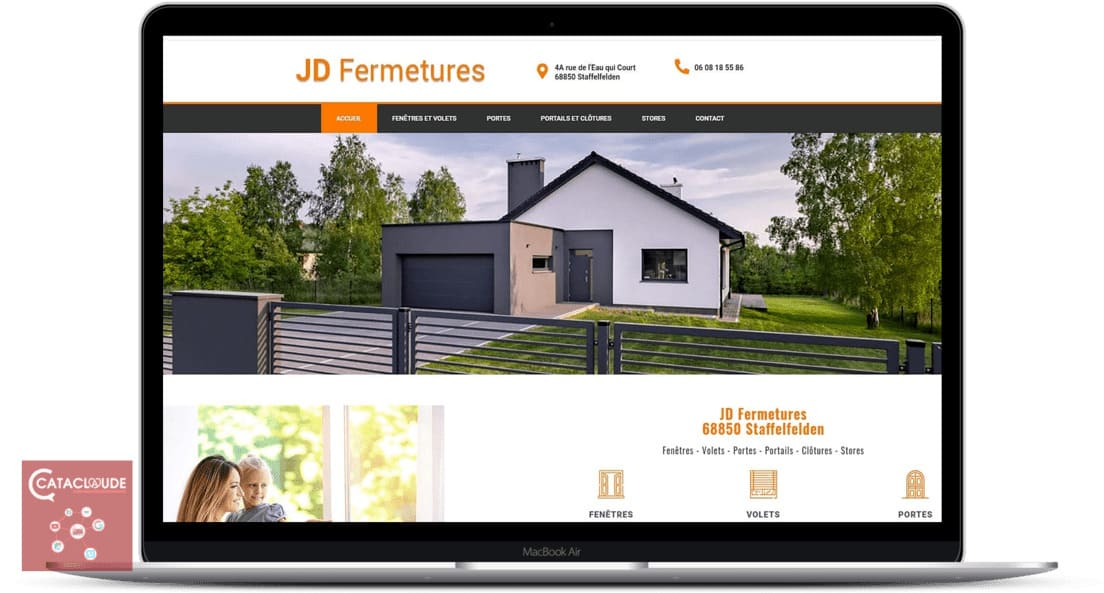 Cataclaude, Création site Internet Wittelsheim entre 68 Mulhouse, Colmar, Thann pour JD Fermetures à 68 Staffelfelden