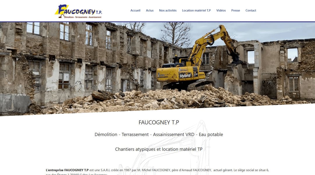 Creation refonte de site Internet Cataclaude -à 68 Mulhouse pour TP Faucogney