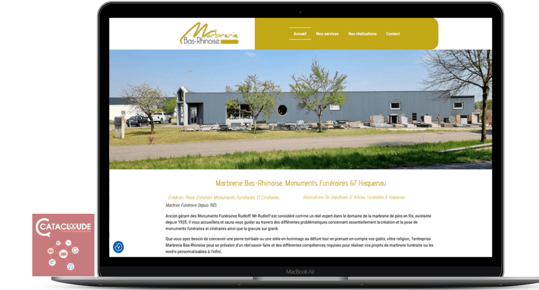 Création d'un site Web vitrine pour la Marbrerie Bas-Rhinoise située à 67 Haguenau près de Strasbourg