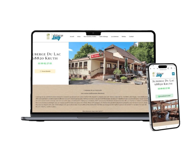 Site web de l'Auberge Du Lac, 68820 Kruth, Vallée de Thann