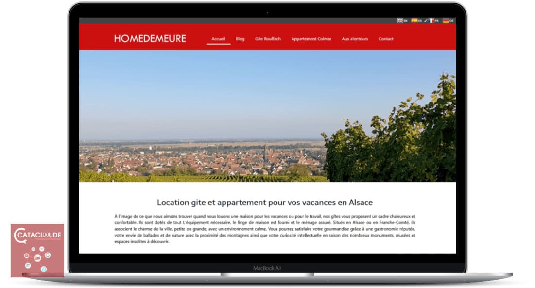 Création Sites internet pour location de vacances près de 68 Colmar entre Strasbourg et Mulhouse
