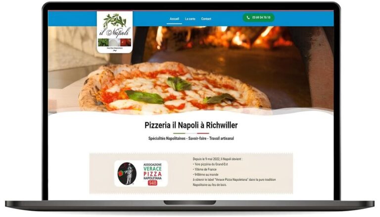 Cataclaude Création de site internet à Wittelsheim 68310 pour la pizzeria Il Napoli à 68 Richwiller près de Mulhouse.
