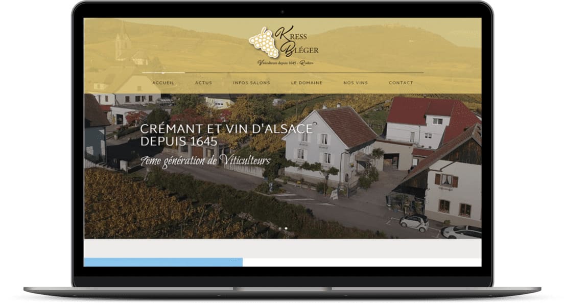 Création site Internet pour Domaine Kress Bleger à 68 Rodern près de Colmar 68 et 67 Sélestat Alsace