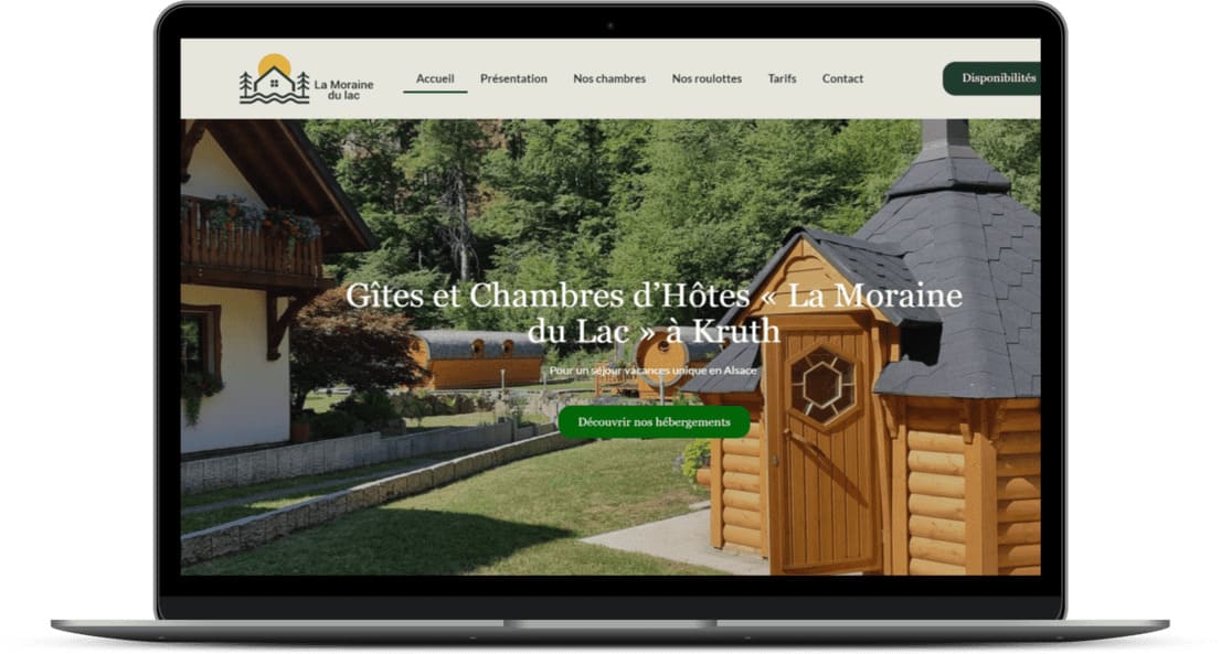 Création site Internet pour Gites et Chambres Hôtes La Moraine Du Lac à Kruth