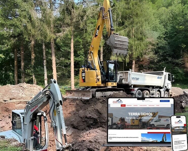 Un site fluide, responsive et qui met bien en valeur leur expertise en démolition, terrassement, rénovation et aménagement extérieur.