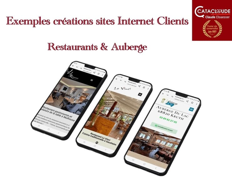 CataClaude Création refonte site internet restaurant auberge brasserie à Wittelsheim entre Mulhouse et Thann