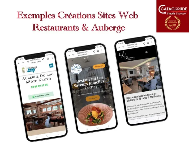 CataClaude Création refonte sites internet restaurant auberge brasserie à Wittelsheim