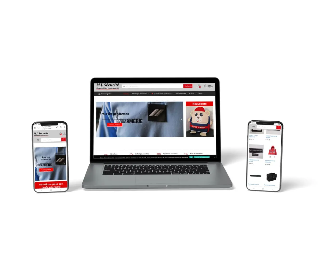 Boutique MJ Sécurité (68 Burnhaupt Le Haut) : Une boutique en ligne robuste et sécurisée pour la vente de matériel de protection.