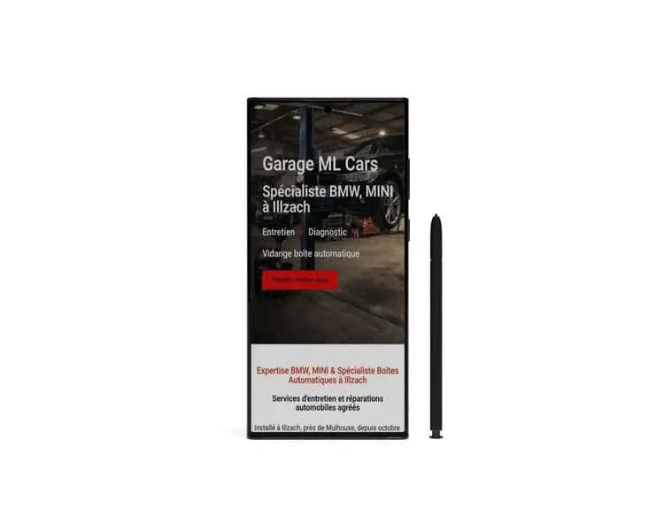 Plateforme dynamique axée sur l'expertise BMW/MINI et l'entretien de boîtes automatiques, avec un module direct de prise de rendez-vous en ligne.