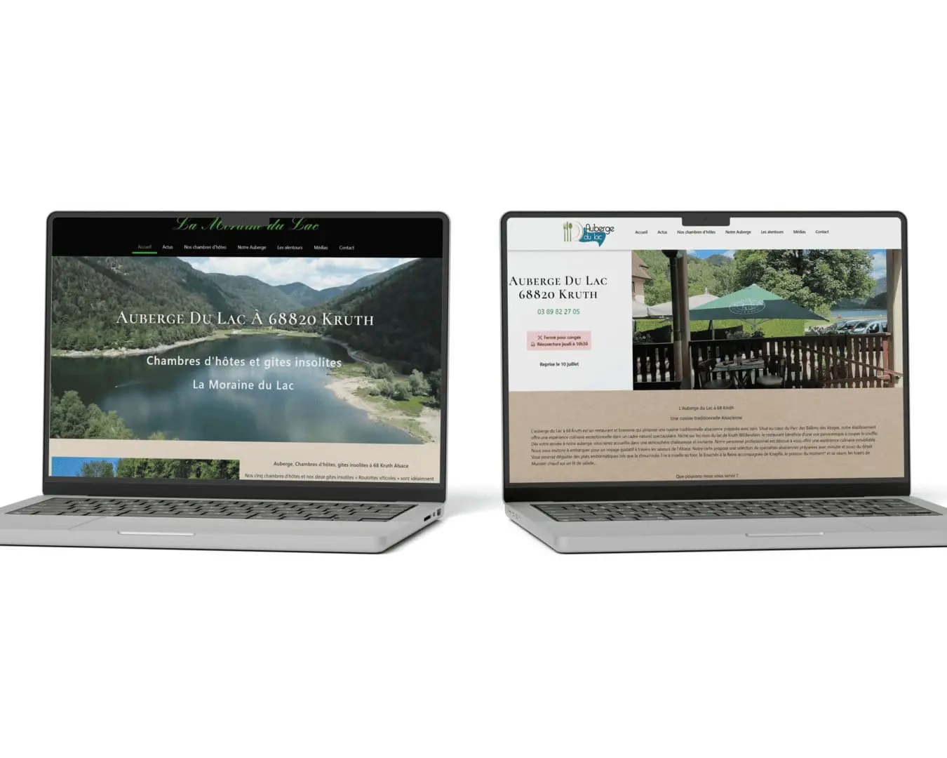 Refonte site web Auberge Du Lac 68 Kruth dans la vallée de 68 Thann