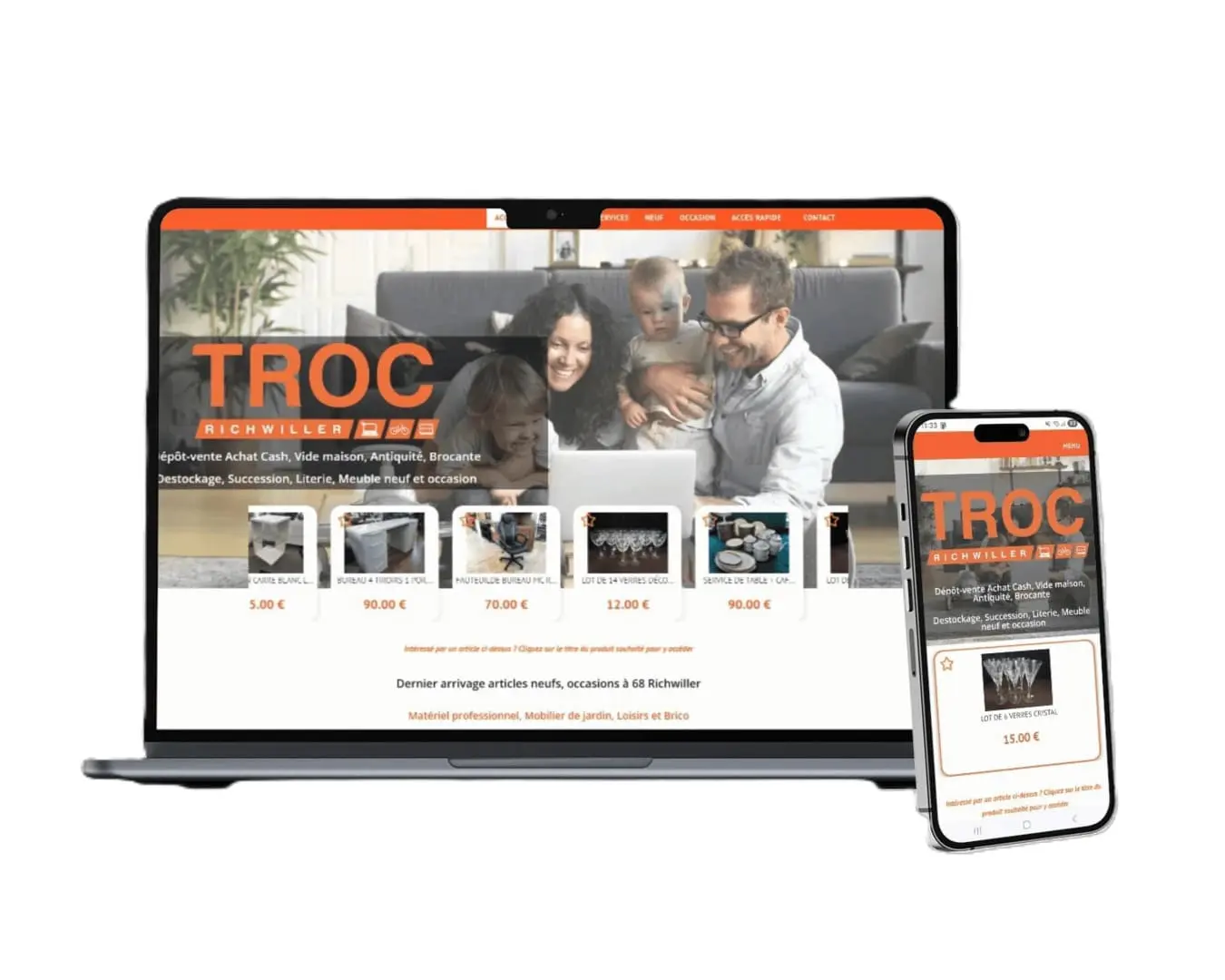 Troc Richwiller, spécialiste successions, Antiquité, brocante La référence pour tous vos achats d’articles neufs et d’occasion Vous souhaitez faire l’acquisition de meuble neuf ou d’occasion ? Troc Richwiller vous accueille à 68 Mulhouse. En entrant dans notre magasin de 1000 m², vous pourrez découvrir plusieurs articles neufs, d’occasion, de déstockage et de fin de série. Faites-nous confiance pour toutes vos opérations liées à l’achat ou au dépôt-vente de meubles. Dépôt-Vente, Achat Cash, vide maison, déstockage, literie Réalisez de bonnes affaires avec le magasin Troc Richwiller