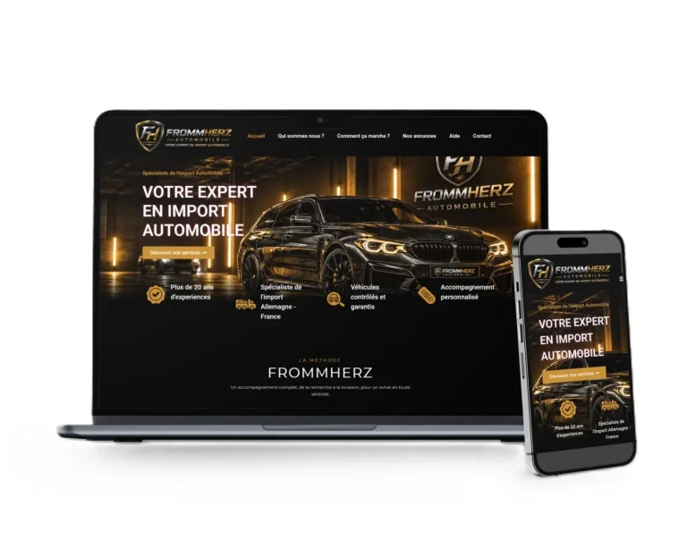 Création site internet Frommherz Automobile expert en import automobile d'Allemagne à 68 Wittelsheim