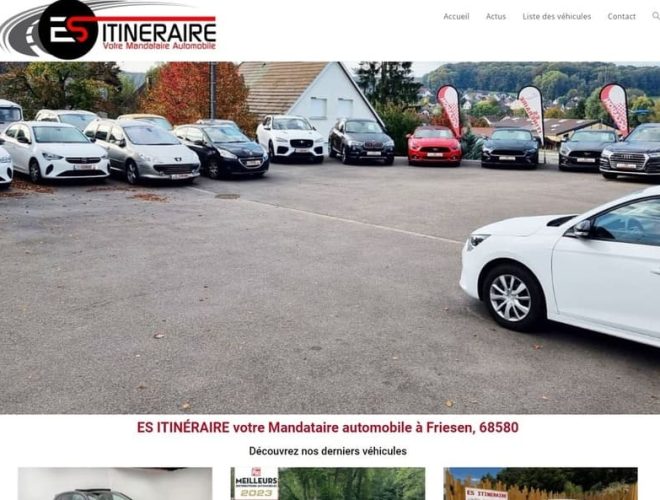 ES Itnéraire est un site Internet pour un mandataire automobile vente de voitures d'occasion toutes marques au meilleur prix. Il est situé dans la région d'Altkirch entre 68 Mulhouse et 90 Belfort à Friesen