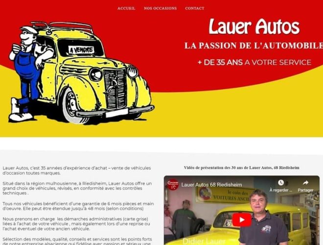Lauer autos est un site de vente de voitures d'occasion toutes marques. Il est situé dans la région mulhousienne, à Riedisheim